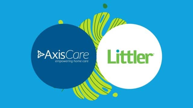 AxisCare home care software and Littler Mendelson logos