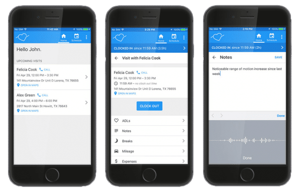 axiscare mobile app evv compliance