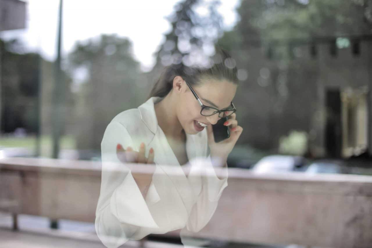 business woman talking on phone