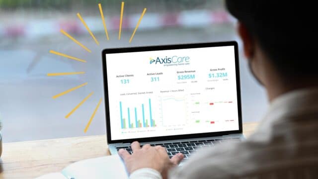 AxisCare home care software solution business intelligence screenshot