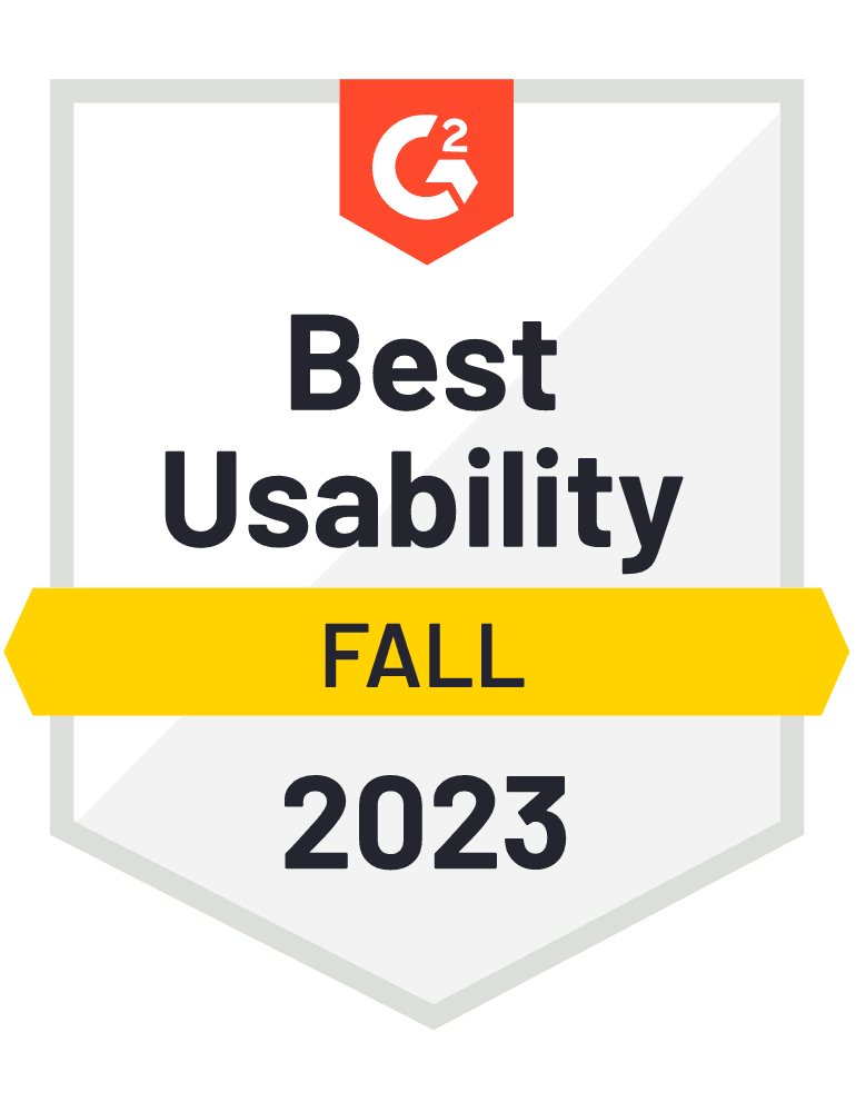 G2 Fall 2023 Best Usability Badge
