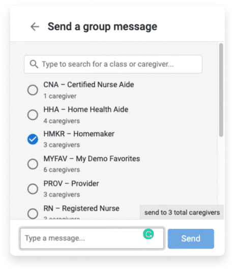 group chats screenshot
