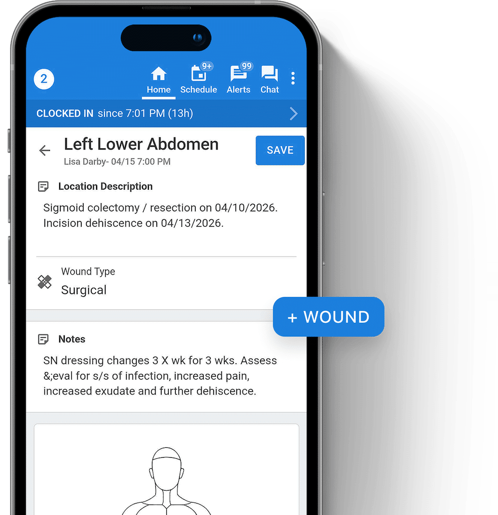 skilled care wound care app