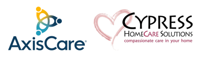 Cypress HomeCare Solutions Logo and AxisCare Logo